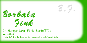 borbala fink business card